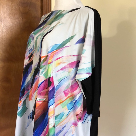 Marina Rinaldi Multi colored loose top 1X - Picture 2 of 4